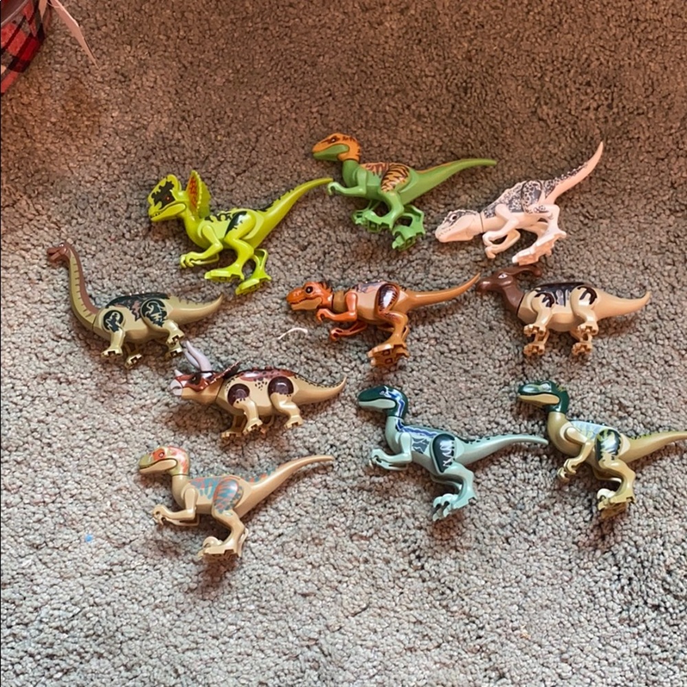 Lot of lego Jurassic Park dinosaurs